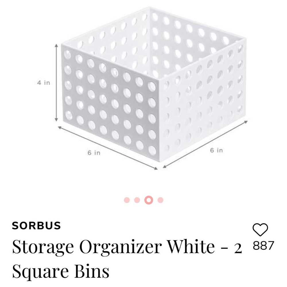 Sorbus Stackable Organizers - white